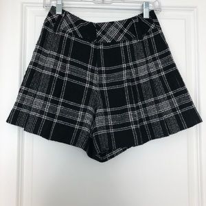 Alice + Olivia Plaid Pleated Shorts
